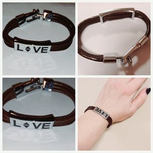 LOVE leather bracelet